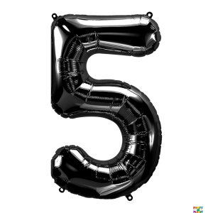 34'' Black Number Foil Balloons - Image 6