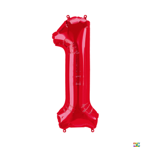 34'' Red Number Foil Balloons