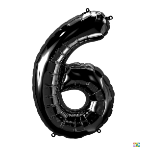 34'' Black Number Foil Balloons - Image 5