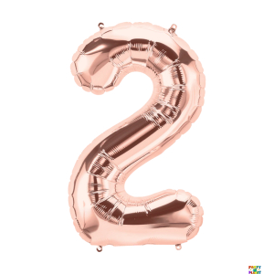 34'' Rose Gold Number Foil Balloons - Image 3