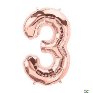 34'' Rose Gold Number Foil Balloons - Image 10