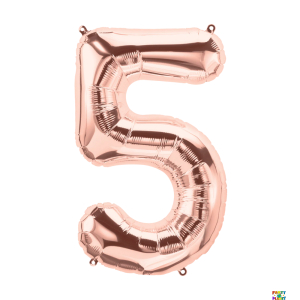 34'' Rose Gold Number Foil Balloons - Image 8