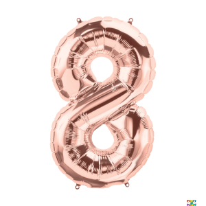 34'' Rose Gold Number Foil Balloons - Image 5