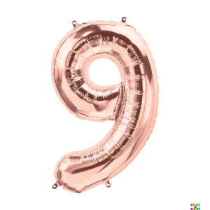 34'' Rose Gold Number Foil Balloons - Image 4