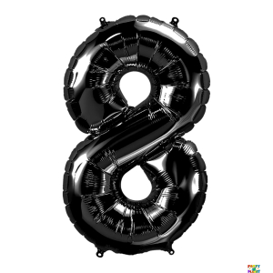 34'' Black Number Foil Balloons - Image 8