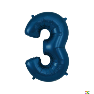 34'' Navy Matte Number Foil Balloons - Image 10
