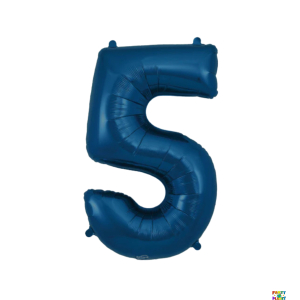 34'' Navy Matte Number Foil Balloons - Image 6