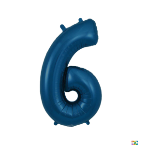 34'' Navy Matte Number Foil Balloons - Image 5