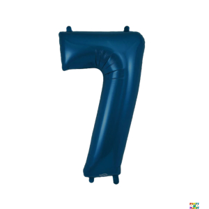 34'' Navy Matte Number Foil Balloons - Image 4