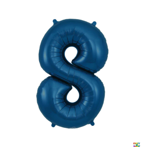 34'' Navy Matte Number Foil Balloons - Image 3
