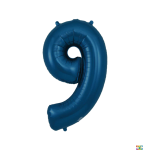 34'' Navy Matte Number Foil Balloons - Image 2