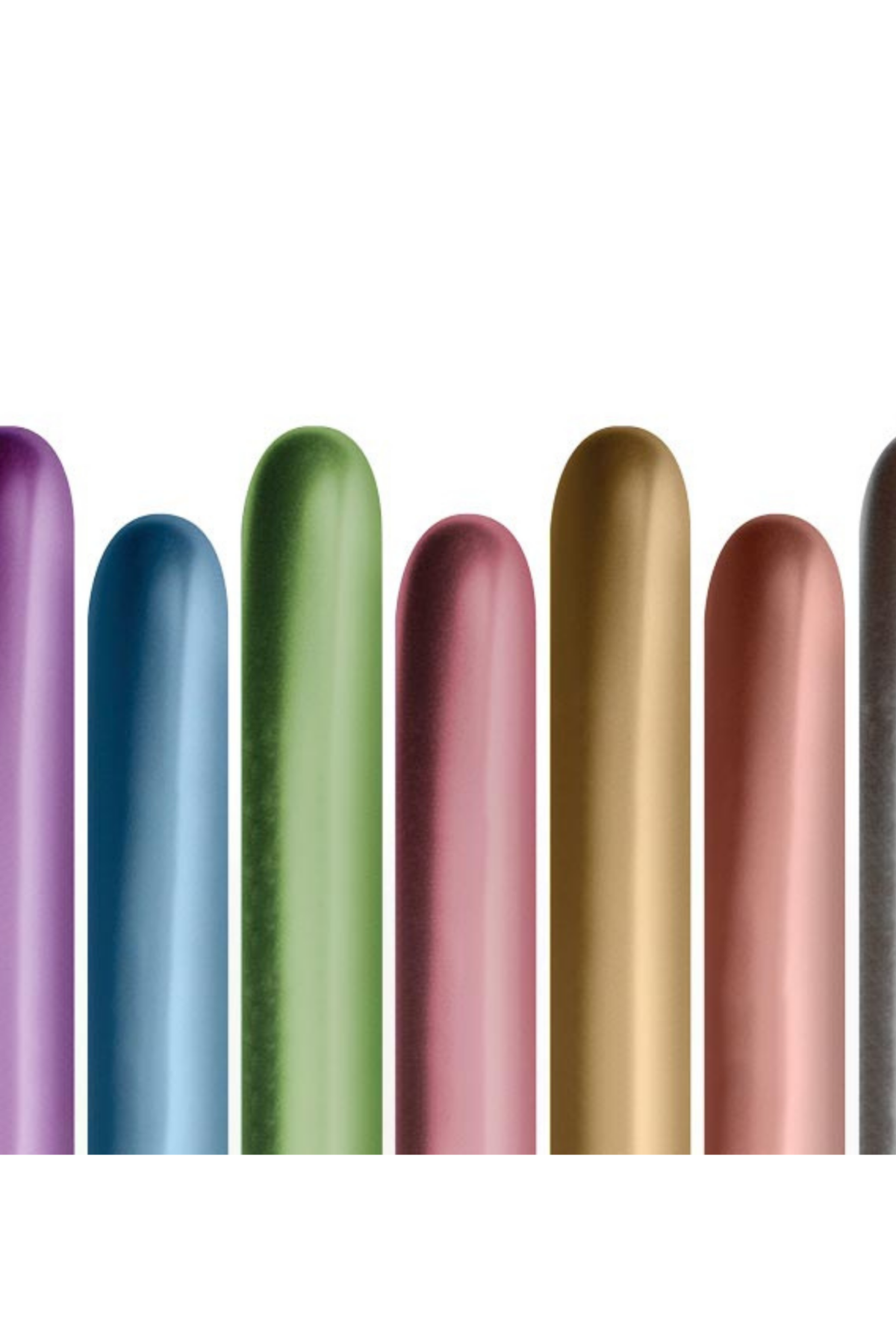 50-Pack 260B Reflex Latex Balloons - Vibrant Assortment