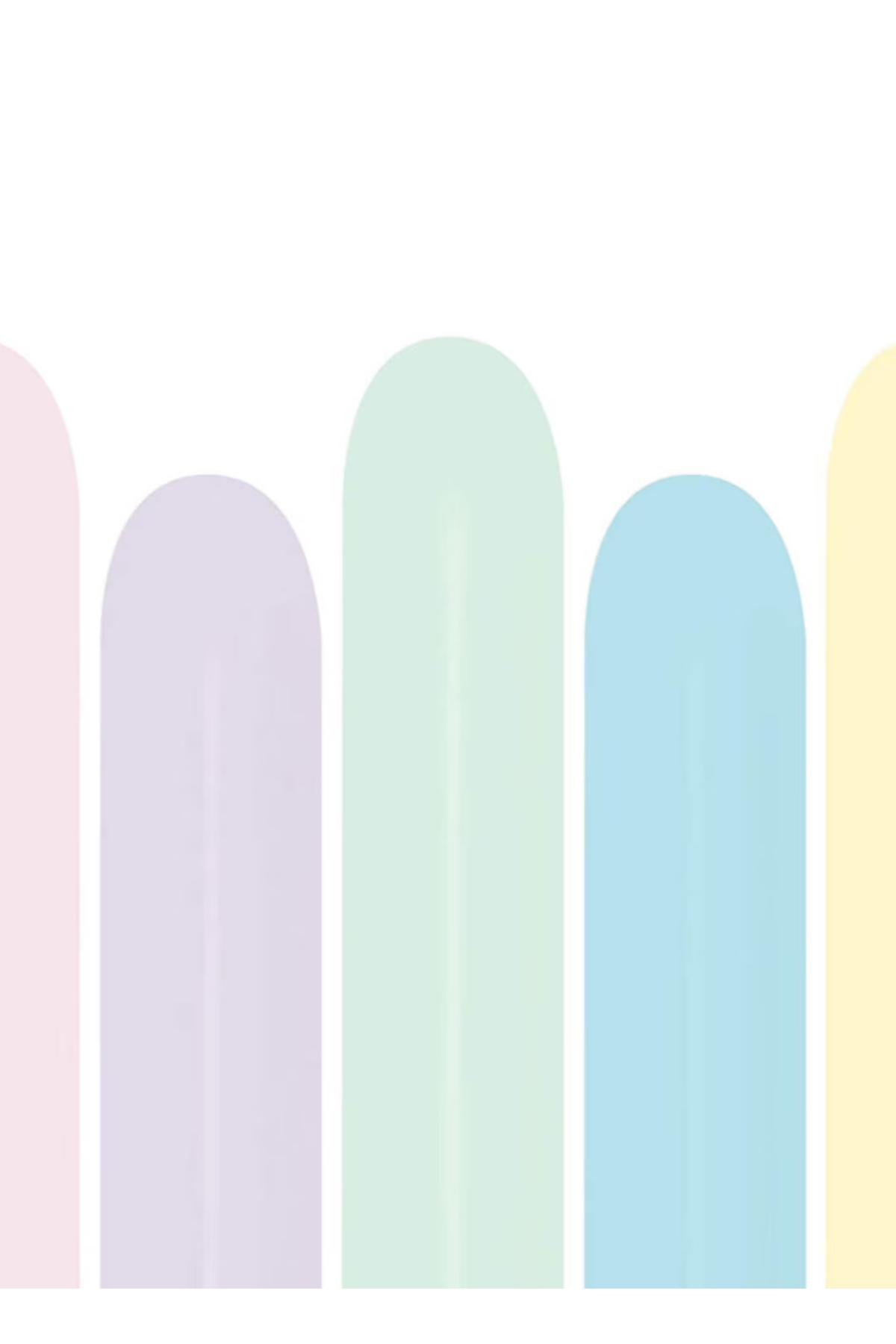 Sempertex 260 Pastel Matte Assorted Latex Balloons 50ct.