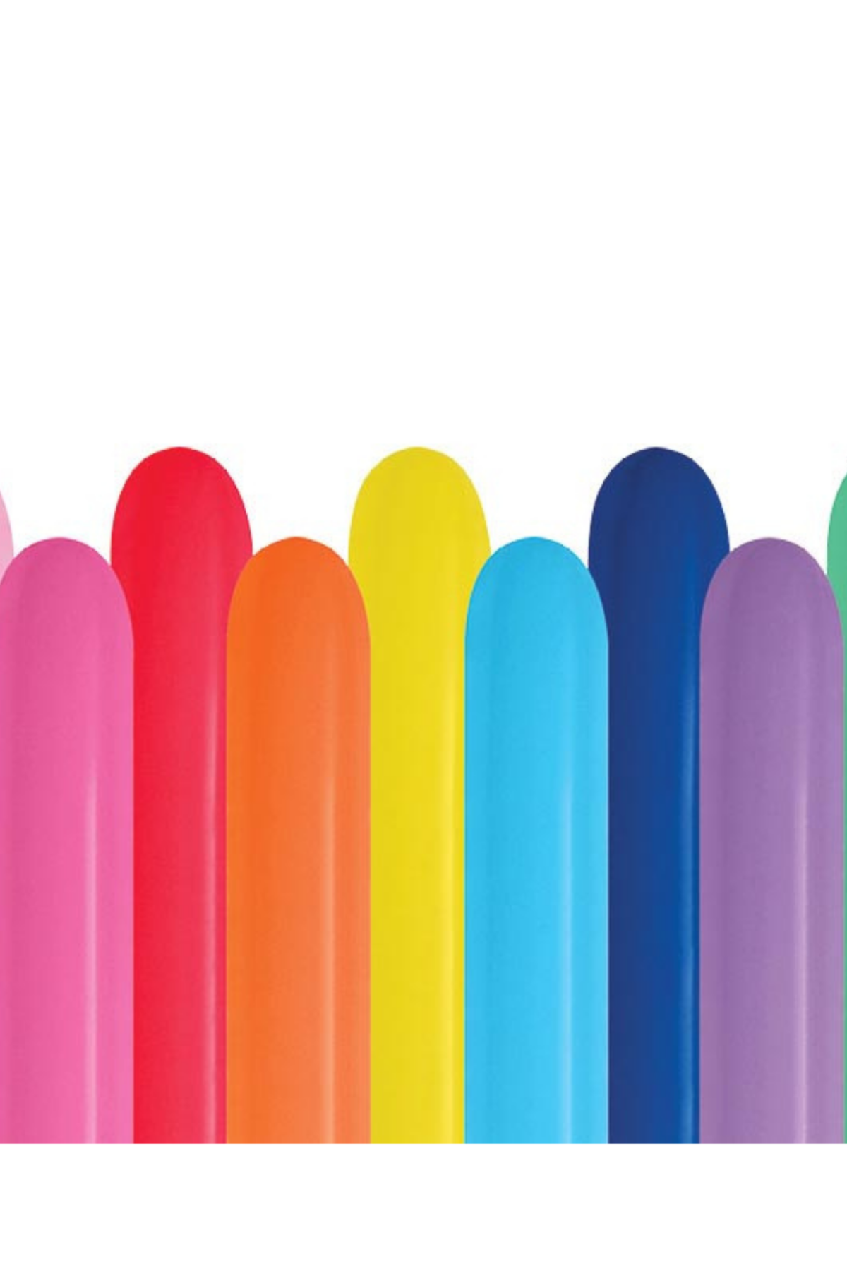 SemperTex 260B Fashion Balloons - Assorted Colors, 100ct Pack