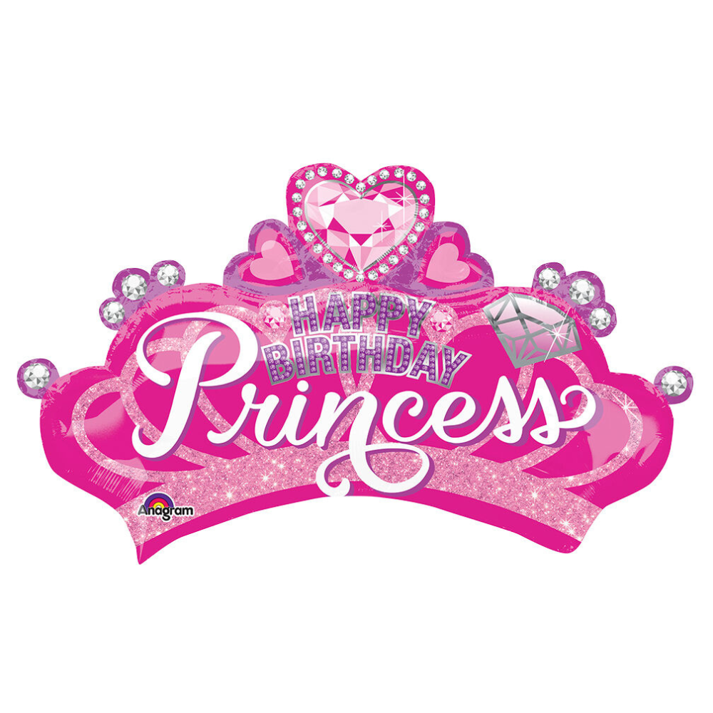 Mylar-Ba-1.png 32" Princess Crown Balloon - Image 1