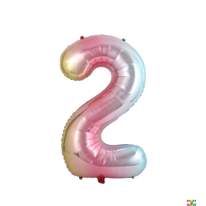 34'' Rainbow Number Foil Balloons - Image 8