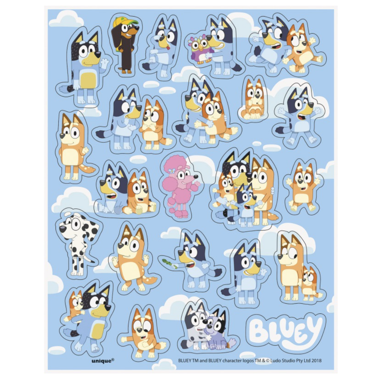 Bluey Sticker Sheet Favors 4ct.