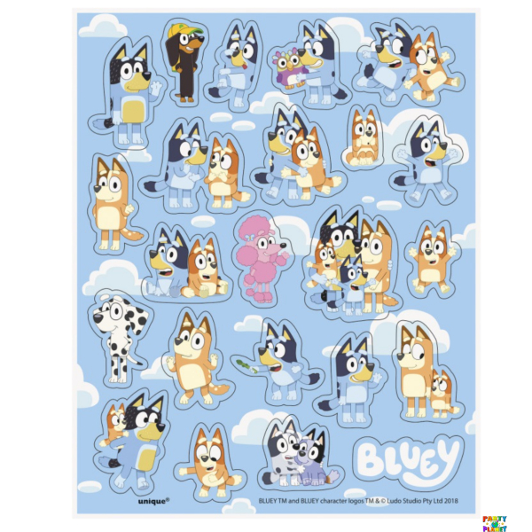 Bluey Sticker Sheet Favors 4ct.