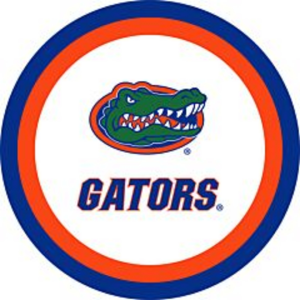 106950-2.jpg University of Florida - 7" Paper Plate 12ct. - Image 1