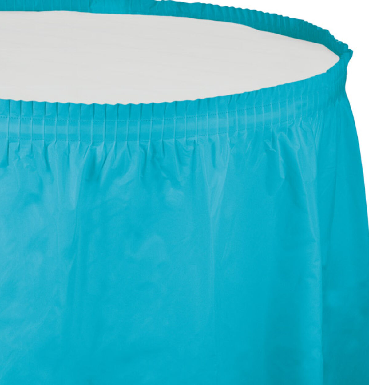 Bermuda Blue Plastic Table Skirt 29in x 14ft