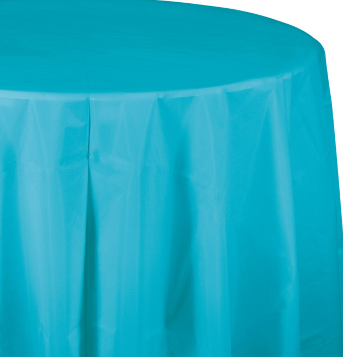 Bermuda Blue Plastic Octy-Round Tablecover 82"