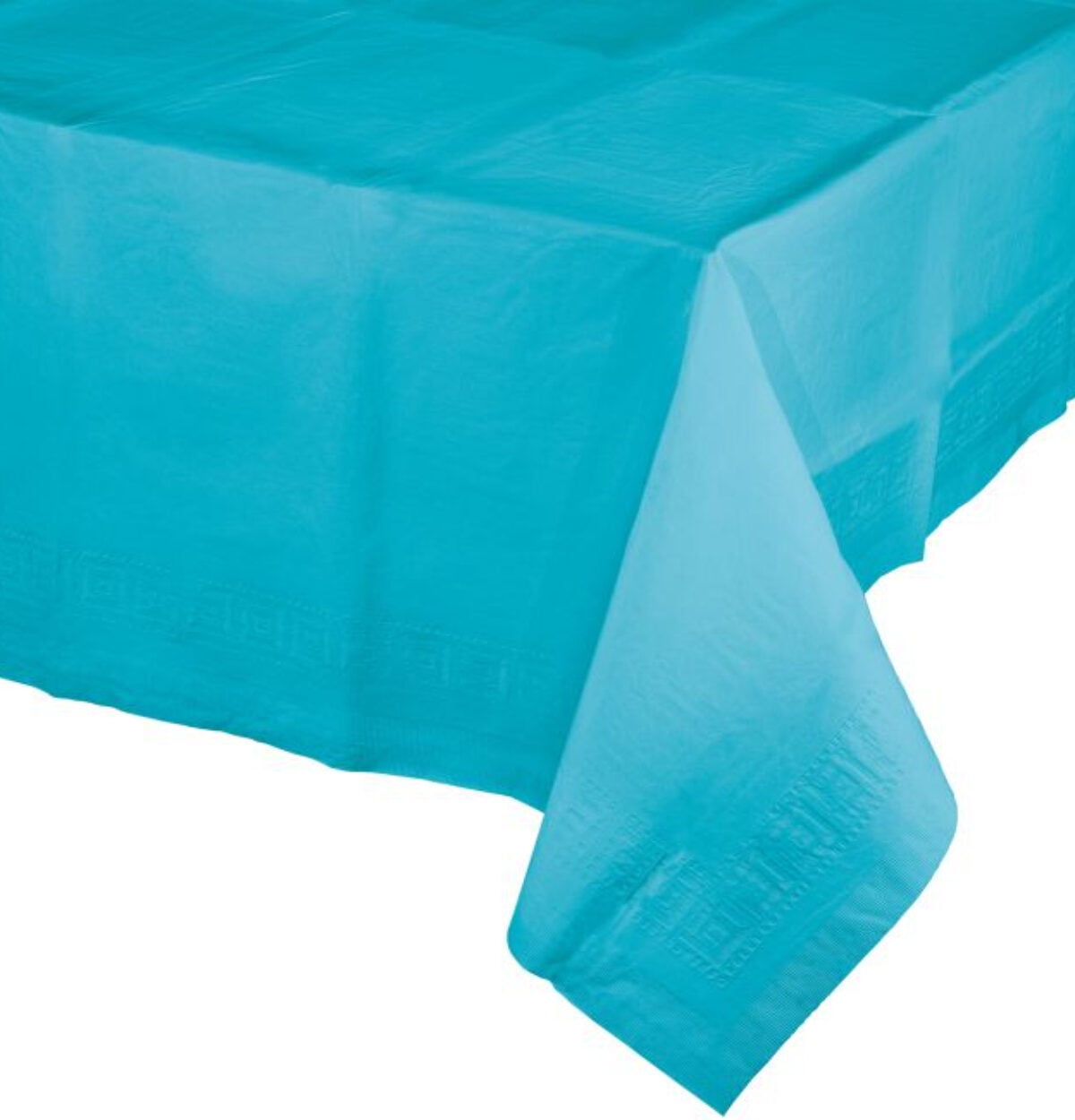 Bermuda Blue Tissue-Poly Table cover 54"x108"
