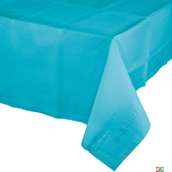 Bermuda Blue Tissue-Poly Table cover 54"x108"