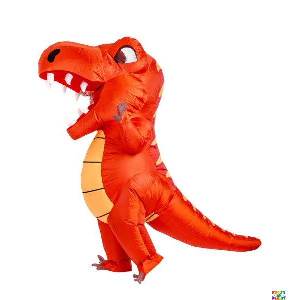 Inflatable Dinosaur Orange Adult Costume OSFA
