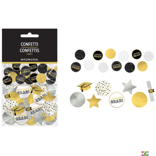 Embossed Metallic Grad Confetti