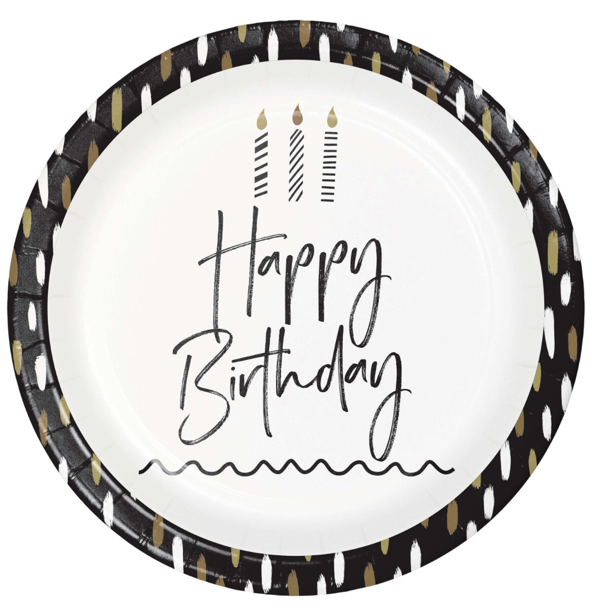GOLDEN WISHES PLATES 9IN 8CT.
