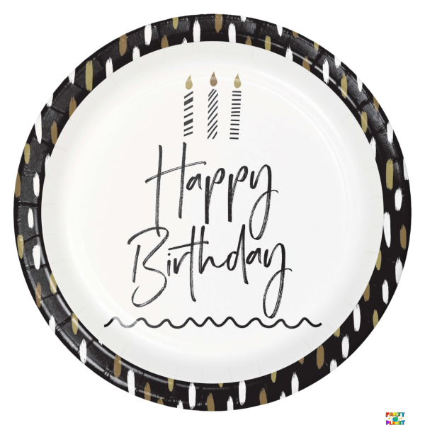 GOLDEN WISHES PLATES 9IN 8CT.