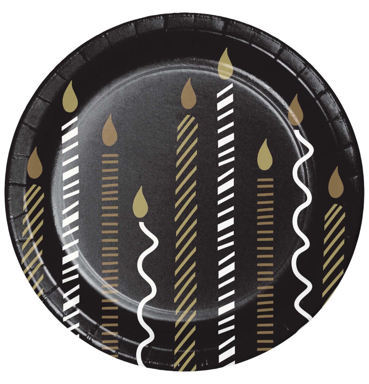 GOLDEN WISHES PLATES 7IN 8CT.