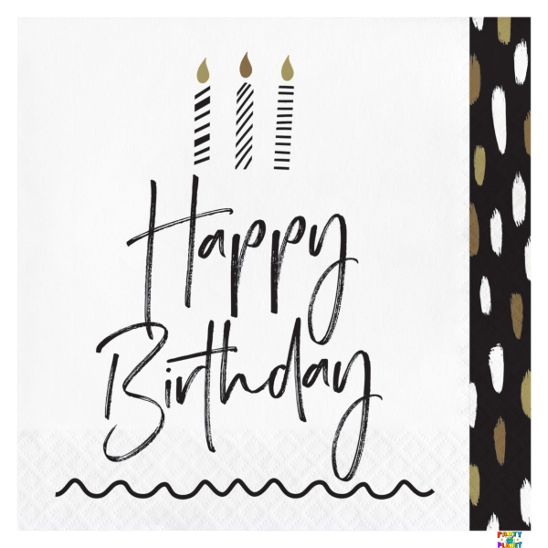 GOLDEN WISHES BIRTHDAY LUNCH NAPKINS 16CT.