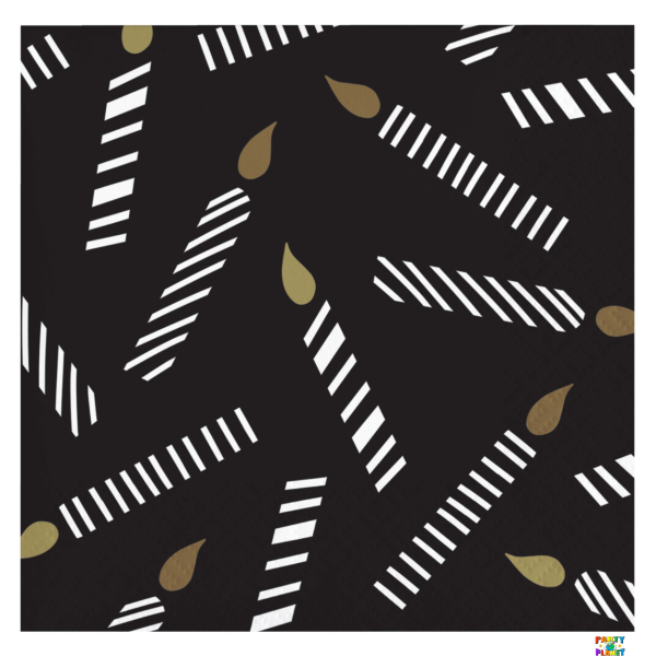 GOLDEN WISHES BEVERAGE NAPKINS 16CT. 2PLY