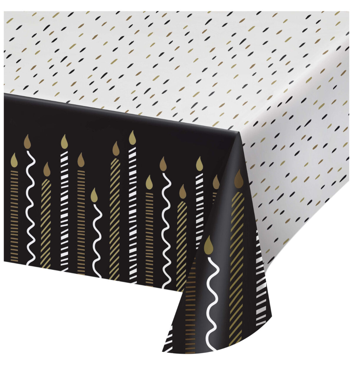 GOLDEN WISHES TABLE COVER PAPER AOP 1CT 54X96
