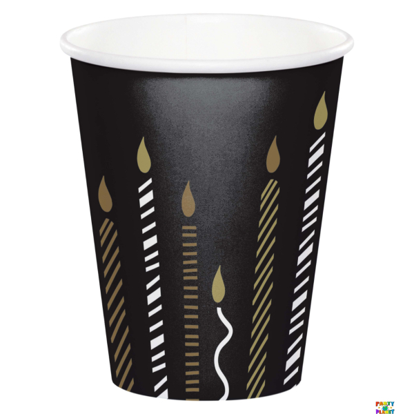 GOLDEN WISHES 9OZ. CUPS 8/PK