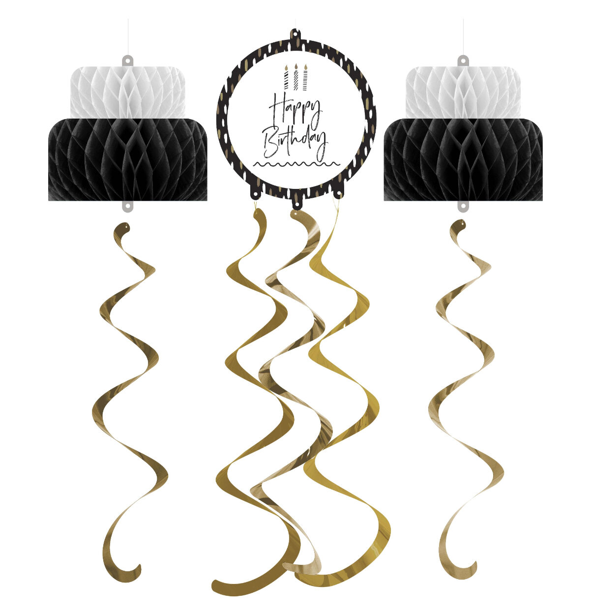 GOLDEN WISHES HANGING DECOR 3CT.