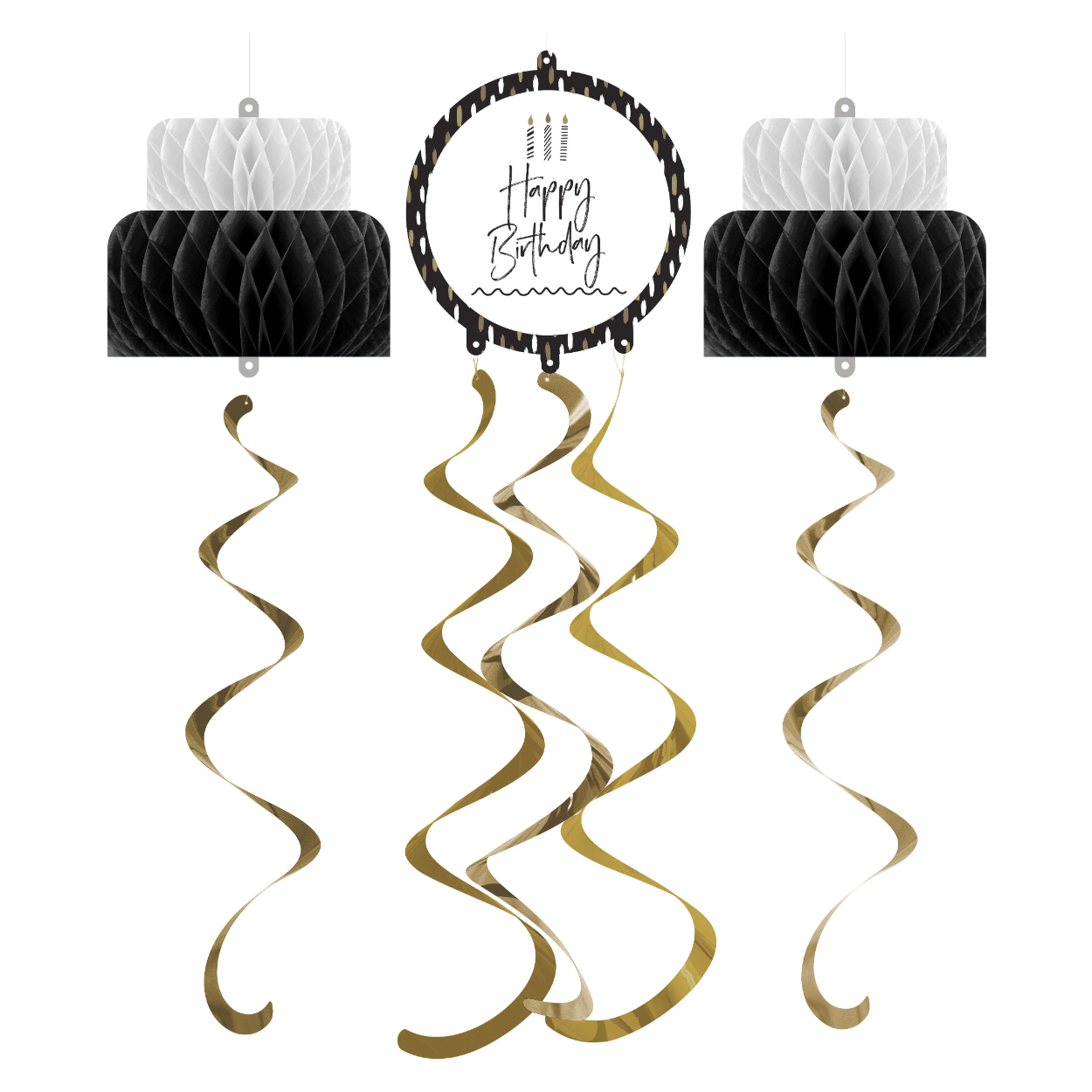 365096.jpg GOLDEN WISHES HANGING DECOR 3CT. - Image 1