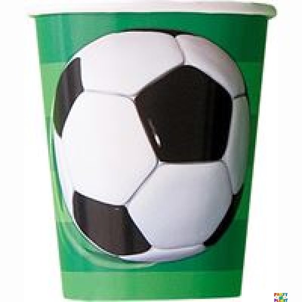 3D Soccer 9oz Paper Cups 8ct.