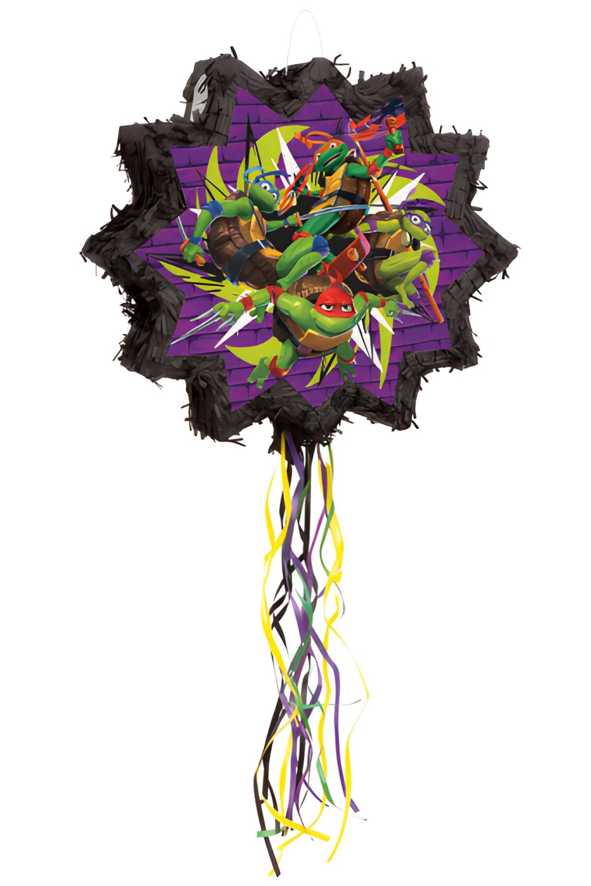 TMNT Mutant Mayhem Shaped Drum Pull Pinata