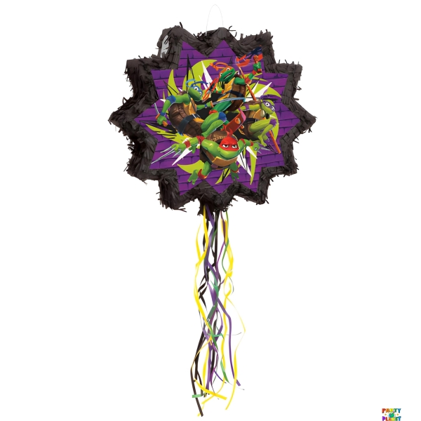 TMNT Mutant Mayhem Shaped Drum Pull Pinata
