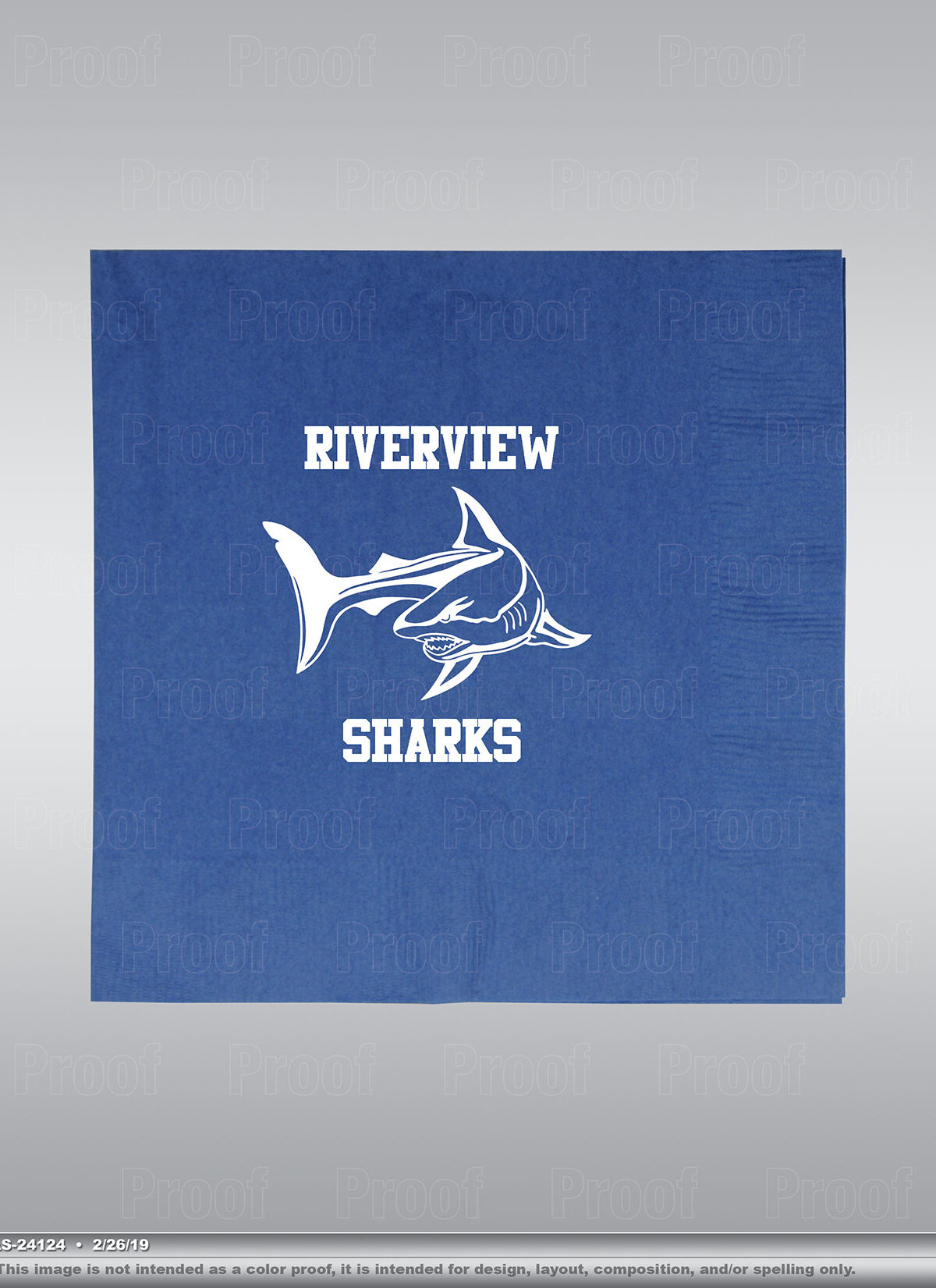 Riverview High School Custom Printed Napkins 16ct.