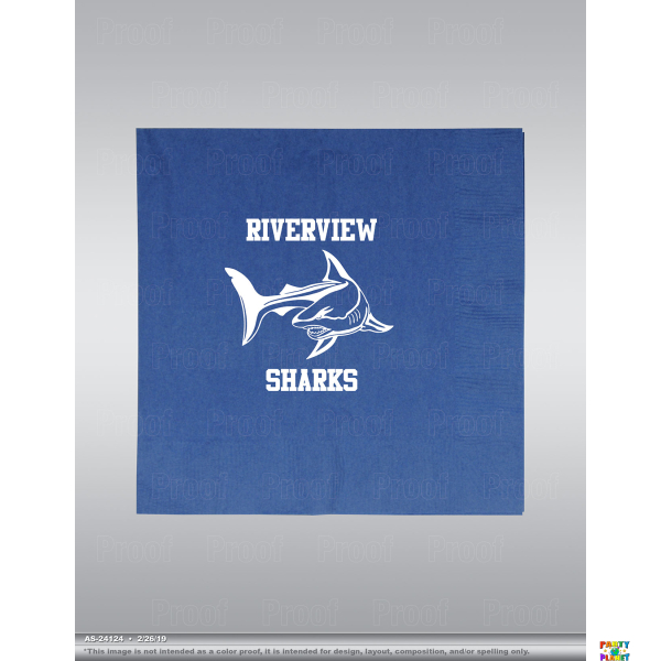 Riverview High School Custom Printed Napkins 16ct.