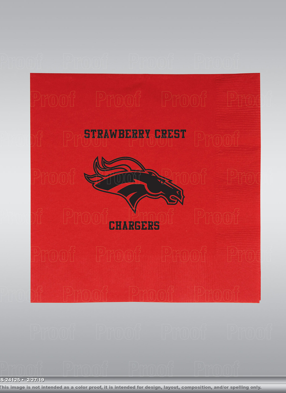 Strawberry Crest High School Custom Printed Plates 8ct.