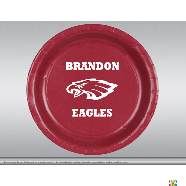 Brandon High School Custom Printed Plates 8ct.