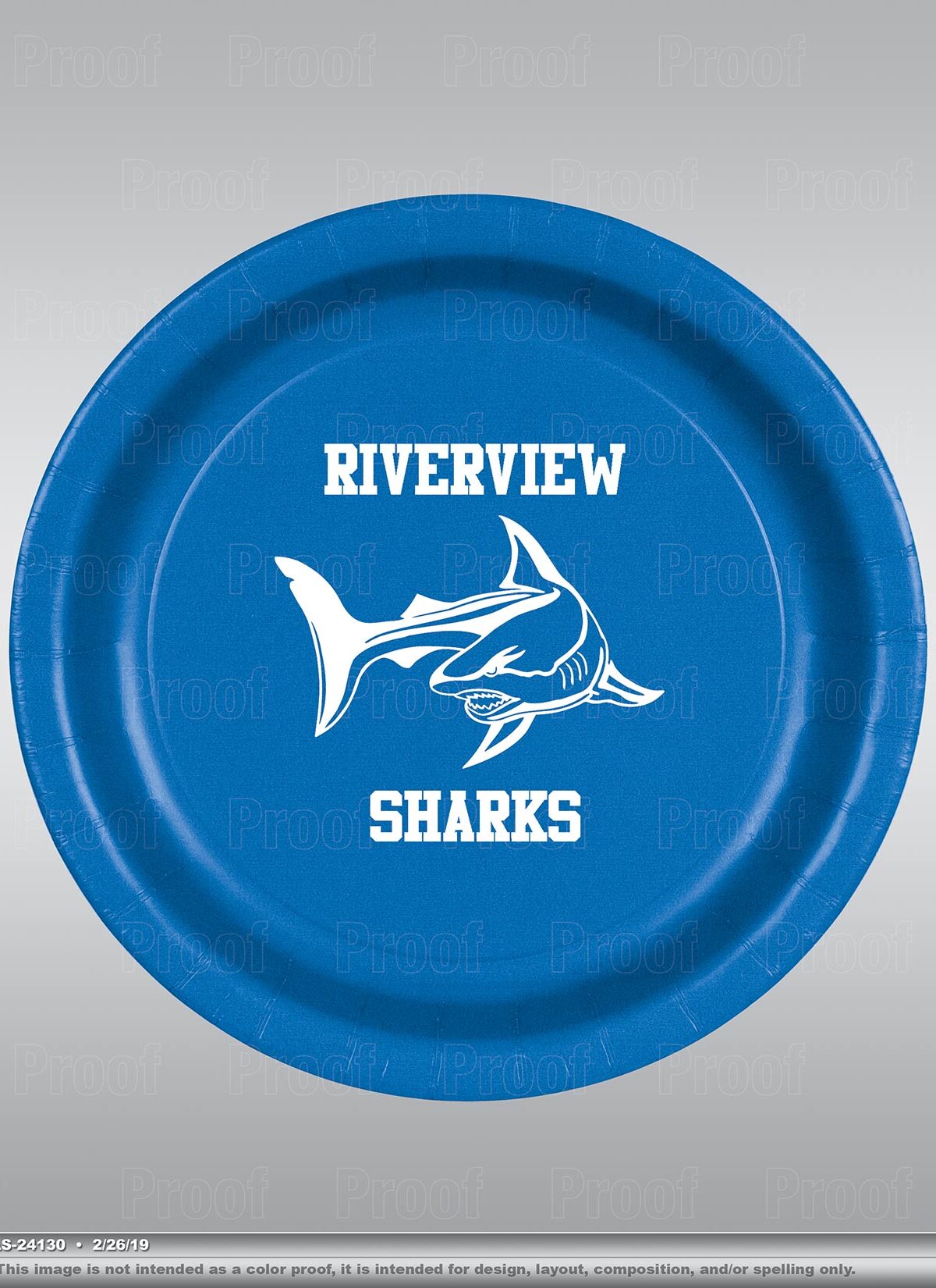 Riverview High School Custom Printed Plates 8ct.