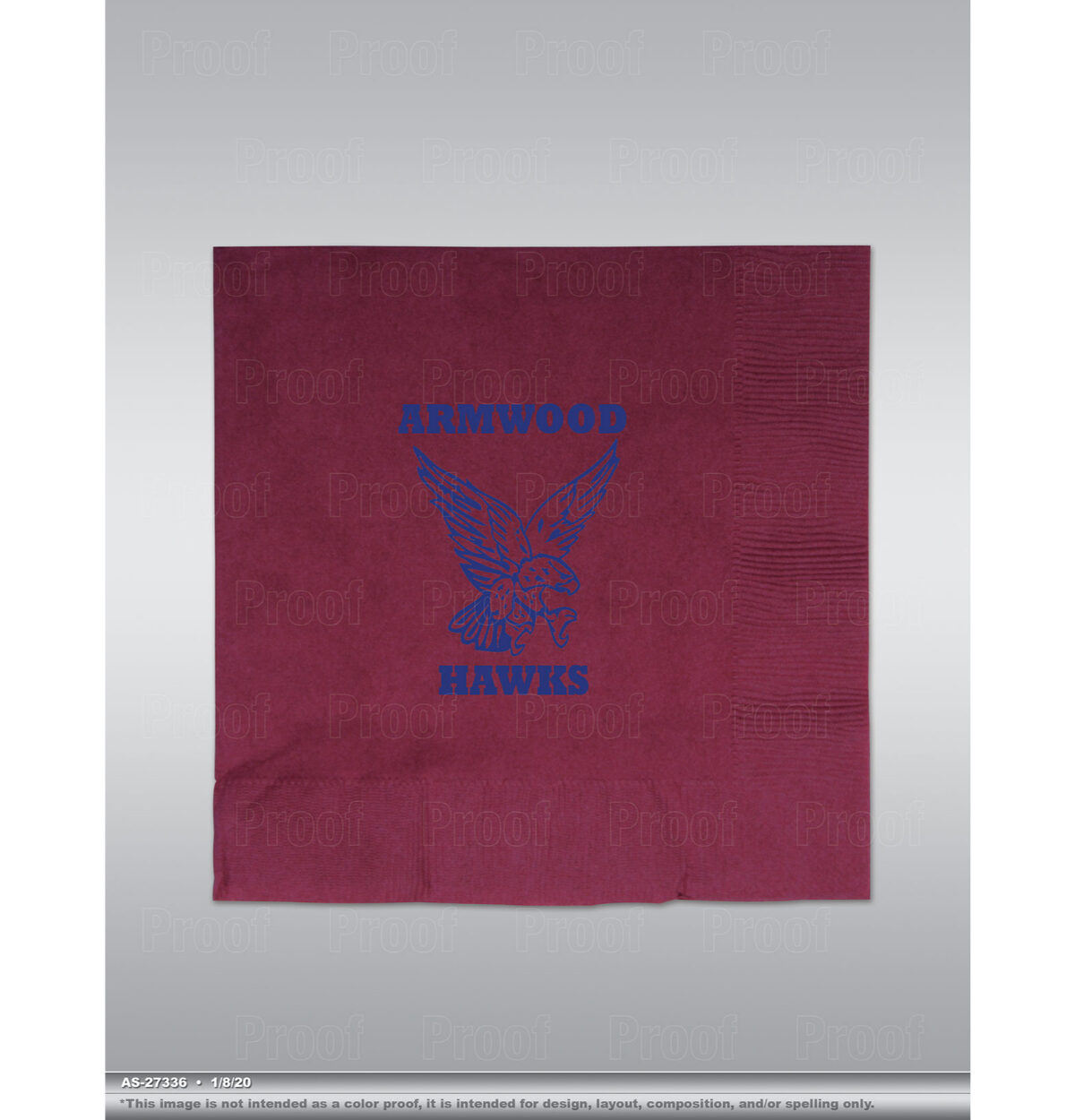 Armwood High School Custom Printed Napkins 16ct.