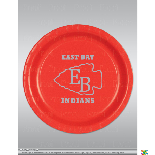 East Bay High School Custom Printed Plates 8ct.