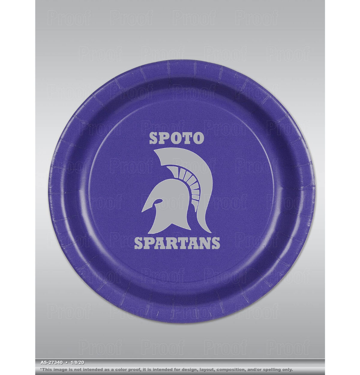 Spoto High School Custom Printed Plates 8ct.