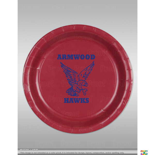 Armwood High School Custom Printed Plates 8ct
